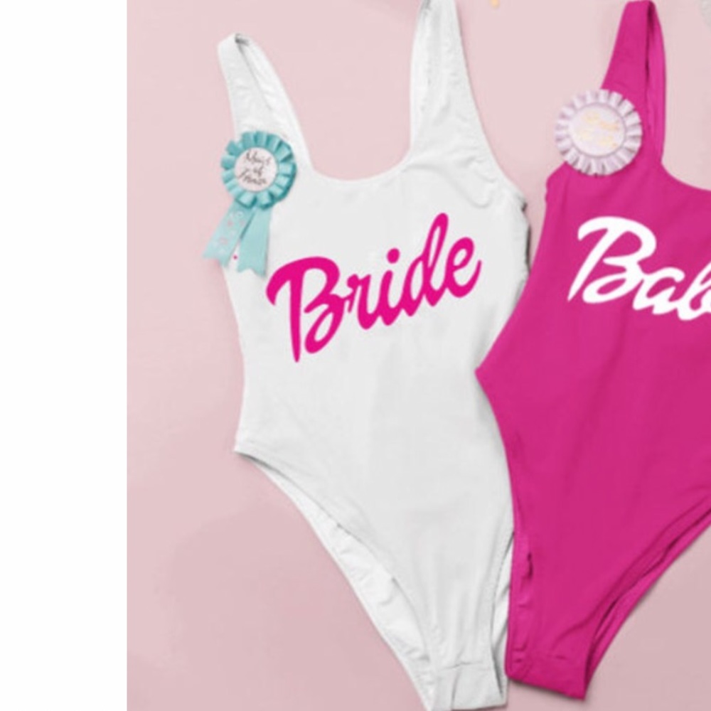 Bride one piece bathing suit